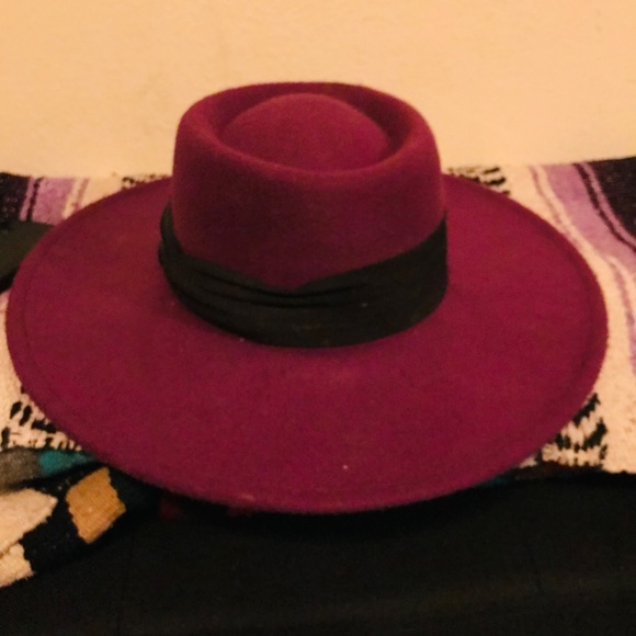Purple Wide Brim Bolero Hat - Picture 2 of 2
